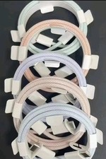 Braided USB-C to USB-C Cable Set - Peach, Purple, Blue, Green picture