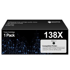 MEGOFFICE Compatible Cartridge Replacement for 138X Black with Chip for HP 138X picture