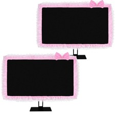 ReignSword 2 Pack Cute Computer Monitor Cover, 23''-26'' Elastic Pink picture