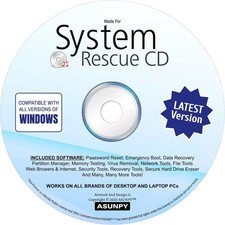 System Rescue CD PC Diagnostic Maintenance Repair Data Recovery Testing HD Wiper picture