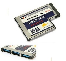 54mm Express Card ExpressCard To 3 Port USB 3.0 Adapter for Laptop FL1100 Chip picture