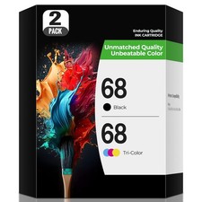 HP 68XL Compatible Ink Cartridges Black Tri-Color 2-Pack Envy 6155e 6555e picture