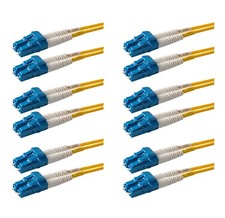 6-Pack 0.2 Meter Singlemode Duplex LC to LC Fiber Patch Cable Fast USA Shipping picture