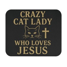 Cat Dad AF Mouse Pad | Cute Cat Head Desk Mat picture