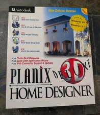 Autodesk Planix Home Designer 3D CD-ROM Software Vintage Windows 95 3.1 Box picture