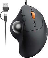 ProtoArc Wired Trackball Mouse Compatible with both USB-C and USB-A 4-level DPI picture