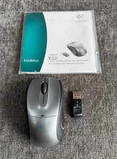 Logitech V450 Laser Cordless Mouse for Notebooks Gray Silver New Open Box picture