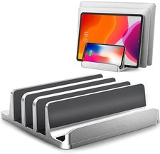 Vertical Laptop Stand Updated Version3-Slot Space-Saving Aluminum Desktop Sta... picture