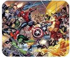 Marvel Avengers Super Hero's Collage - Desktop Computer Mouse Pad - 9.5
