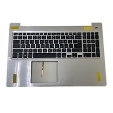 New 0MR2KH Silver Palmrest w/ Backlit Keyboard For Dell Inspiron 15 5570 5575 US picture