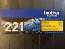 Brother TN221Y Genuine Standard Yield Toner Cartridge (1400PG) Yellow New Sealed picture