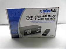 CablesToGo™ TruLink 2-Port UXGA Monitor Switcher/Extender With Audio 39971 NEW picture