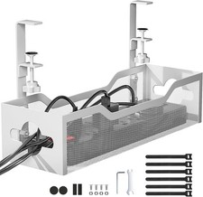 Under Desk Cable Management Tray No Drill 13.38