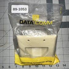 Datacomm 45-0002-IV 2 Gang Ivory Recessed Plate NOS In Sealed Bag picture