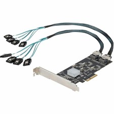 StarTech 8 Port SATA PCIe Card PCI Express 6Gbps Adapter Card 8P6GPCIESATACARD picture