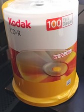 Kodak CD-R - 100 Pack - 52x 700mg 80 min Brand New Factory Sealed-Vintage picture
