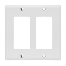 Wall Plate Light Switch Cover Dual 2 Gang Decorator Faceplate Frame White picture