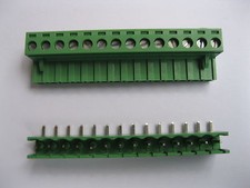 5 pcs 5.08mm Angle 14pin Screw Terminal Block Connector Pluggable Type Green New picture