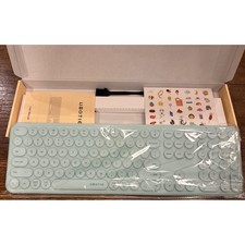 UBOTIE UBWDK-01 Wireless Bluetooth Keyboard Mint Green Typewriter Retro Style picture