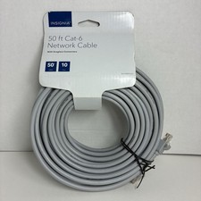 Insignia- 50 foot Cat-6 Ethernet Network Cable - Gray New Never Used picture