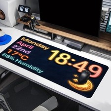 1pc 2D Flat Non-luminous Extended Gaming Mouse Pad and PC Desktop Keyboard Pad picture