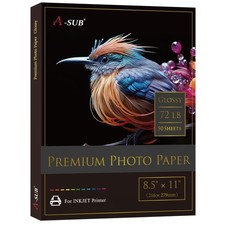50 PCS Premium Photo Paper High Glossy 8.5x11 Inch 72lb For Inkjet Single Side picture