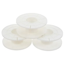 Reusable Plastic Cord Reel White Compact Wire Storage for Audio Cable Management picture