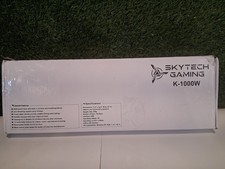 NWT Skytech Gaming K-1000W Rainbow RGB Backlit Wired White Keyboard Full Size picture