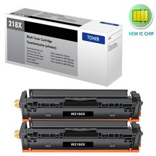 2PK 218X W2180X Black Toner With Chip Fits HP LaserJet Pro MFP 3301cdw 3301fdw picture