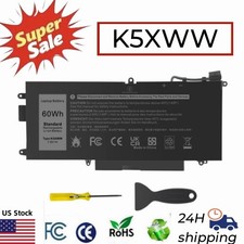 🔥LOT K5XWW Battery 60Wh For Dell Latitude 5289 7389 7390 2in1 71TG4 P29S X49C1  picture