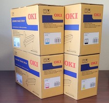 Set of (4) New Sealed Genuine OKI C712 Imaging Drum Black, Yellow, Cyan, Magenta picture