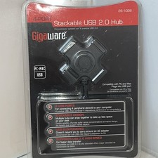 New Gigaware 4-Port Modular Stackable USB 2.0 Hub 26-1038 PC Mac 0040293018818￼ picture