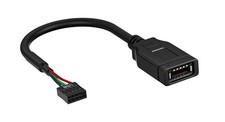 SSSUWP Motherboard USB 2.0 to Type C Front Panel Cable, 6 inches, Black picture