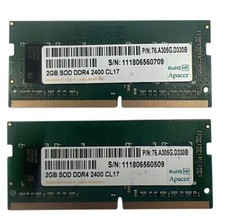 APACER 4GB (2x2GB) PC4-19200 DDR4-2400 RAM Laptop SDRAM SOD DDR4 2400 CL17 picture