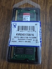 Kingston 16GB DDR4 2400 MHz PC4-19200 2Rx8 SODIMM Laptop Memory RAM KCP424SD8/16 picture