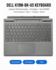 Dell Latitude 7320 Detachable Travel Keyboard K19M-BK-US 07MM01 New Black picture
