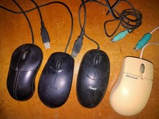 Lot of 4 Wired Vintage Computer Mice picture
