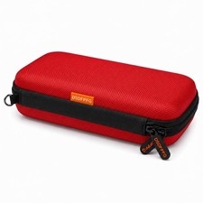 Small Hard Shell EVA Zipper Carrying Case for Electronic Accessories, Red picture