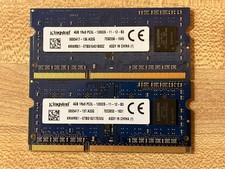 Gently Used Kingston 8GB PC3-12800S-11-12-B3 Notebook Ram Kit picture