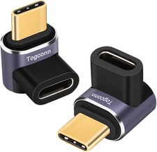 90 Degree Right Angle USB C Adapter , USB Type-C Male to Female Extender picture
