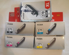 Set of 5 NEW Sealed GENUINE CANON 270XL 271 COMBO Ink Cartridges OEM picture