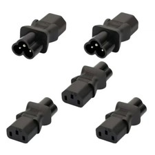 (5PACK)IEC 320 C13 Female to C6 Male Plug AC Power Adapter,C6 to C13 AC Adapter picture