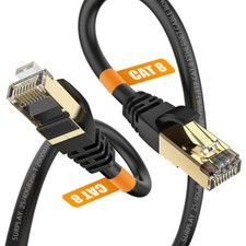 High Speed 2000MHz Premium Quality Cat 8 Ethernet Cable Cord - 6FT 50FT 66FT lot picture
