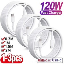 For iPhone 17 16e USB C Fast Charging Cord 3 Pack 120W Extra Long 1/1.5/2 M picture