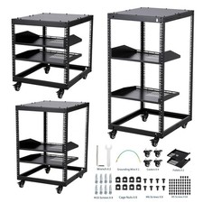 10/15/20U Open Frame Network Server Rack w/Casters Shelves Wall,Mount Floor HD picture