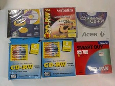 Vintage Blank CD-RW Lot Verbatim HP Acer Smart Buy DigitalMedia 650MB 700MB  picture