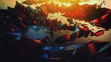 Landscape low poly art abstract triangle geometry Custom Gaming Mat Desk picture