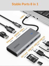 5/8 in-1 USB C USB 3.0 Hub Multiport Adapter Docking Station 4K HDMI for Dell PC picture