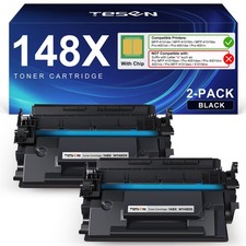 ** NEW HP Toner | 148X / 148A | Black | With Chips | Compatible | 2-Pack picture