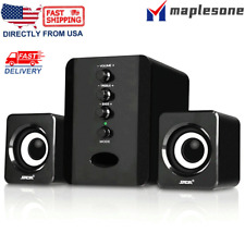 Stereo Bass Sound USB Computer Speakers 2.1 Channel for Laptop Desktop TV PC USA picture